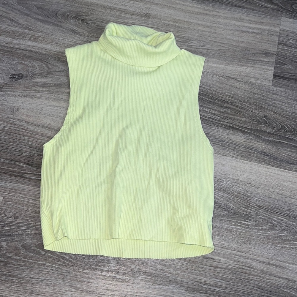 green tank top